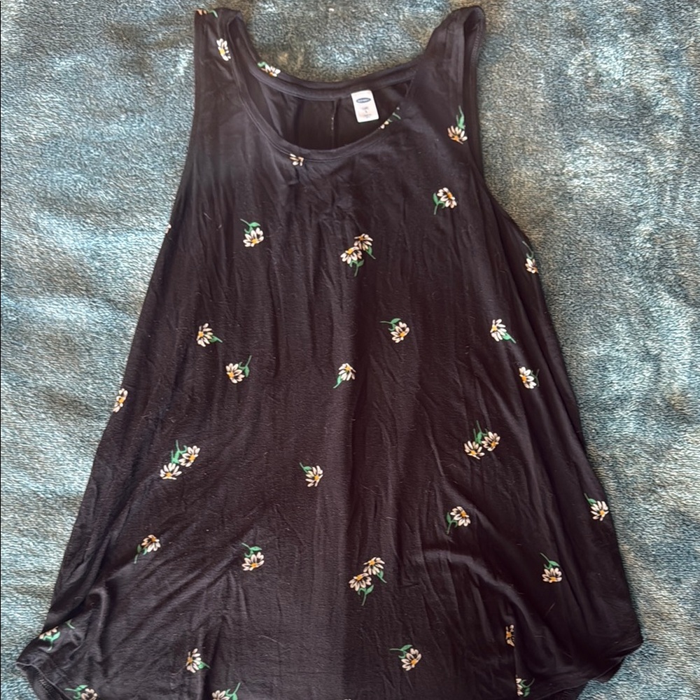 Old Navy Black Sleeveless Relaxed Tank Top